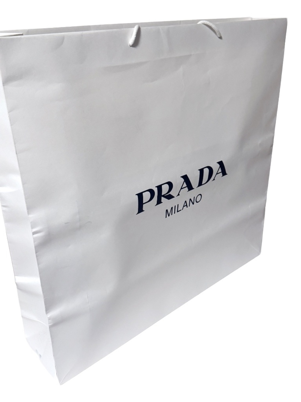Prada Milano XL White Shopping Gift Bag 23.5” x 16”